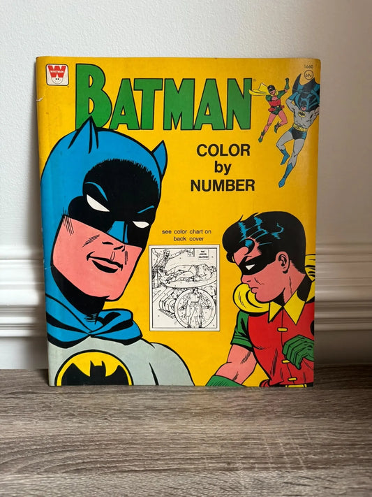 Vintage 1966 Batman & Robin COLOR BY NUMBER #1660 - TG&Y WHITMAN - UNUSED